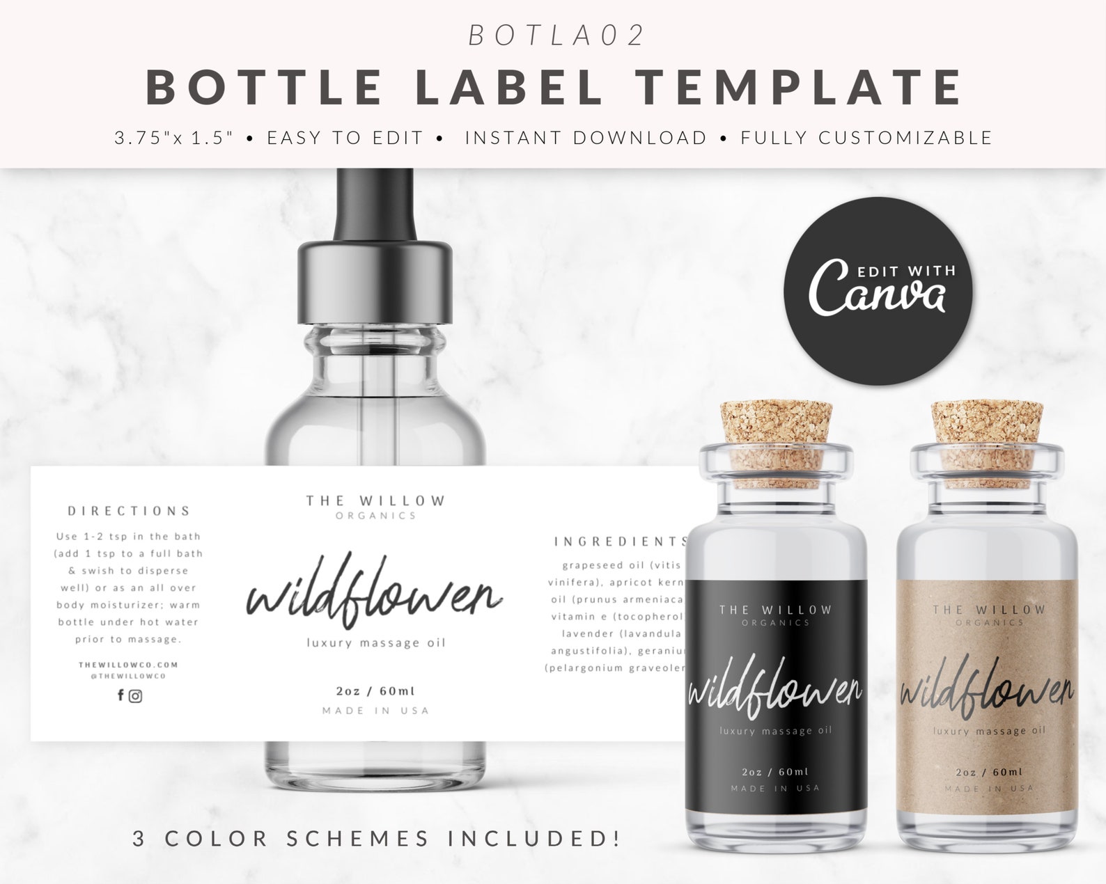 Product Label Template Set for Canva Template Bundle Soap Etsy Australia