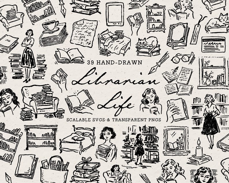 - clip art library Images High Quality Grahic Library Clipart Bundle: Hand-drawn Book Doodles, SVG & PNG - Etsy