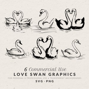 Ilustração de cisne desenhada à mão SVG PNG, ícones de casamento desenhados à mão, rabiscos de casamento excêntricos, clipart de uso comercial para convites de festa