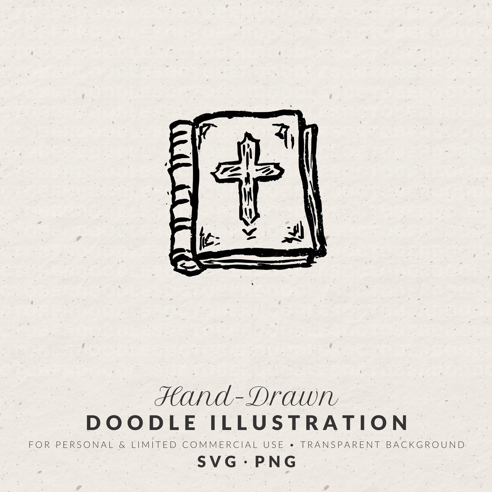 Hand Drawn Bible Doodles: Christian Clip Art (SVG & PNG Download) - Etsy