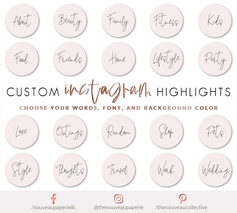 Custom Instagram Story Highlight Icons Instagram Stories | Etsy