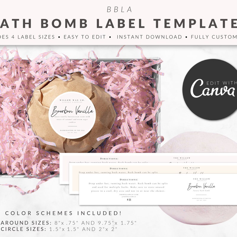 Bath Bomb Labels - Etsy