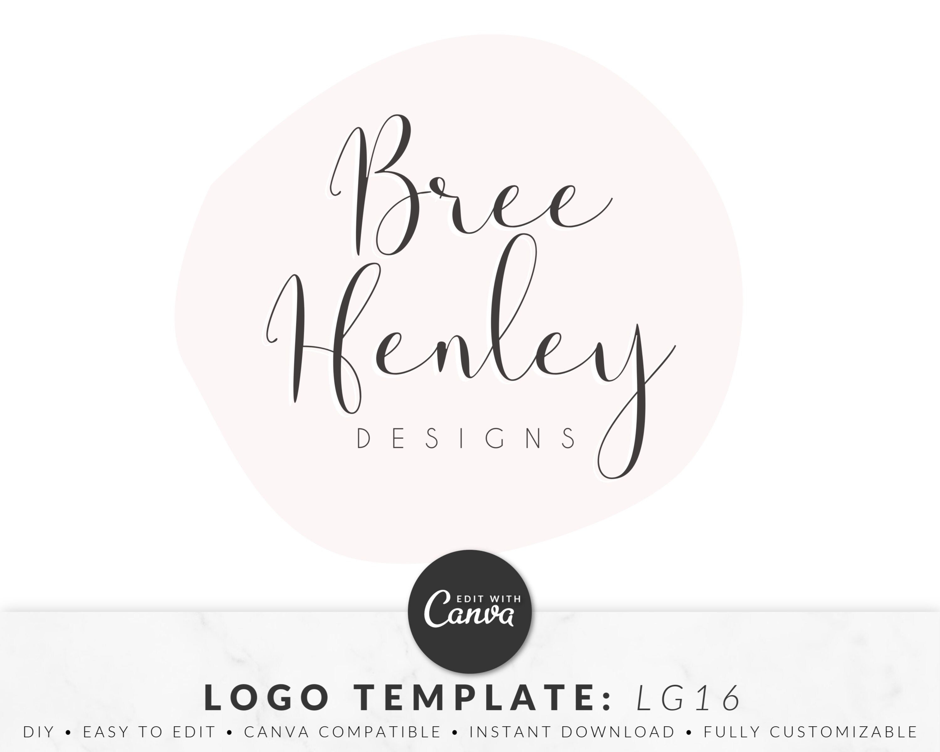 Logo Template for Canva Canva Logo Design Customizable Logo Etsy