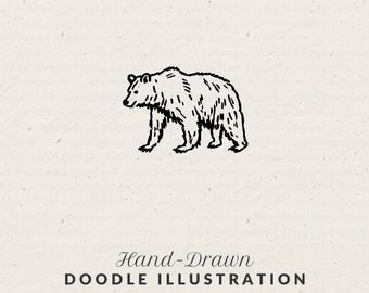 Bear Clipart: Hand-Drawn Forest Animals Doodle, SVG & PNG