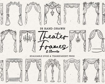 Hand Drawn Wedding Invitation Frames - Whimsical Vintage Borders