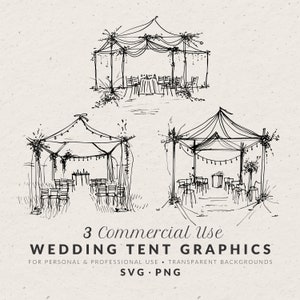 Handgetekende bruiloft prieel tent illustratie SVG PNG, vintage iconen, grillige retro doodle, commercieel gebruik altaar illustraties voor uitnodigingen