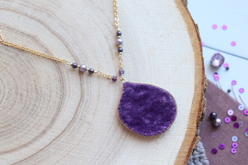 Fig fruit necklace dainty fig jewelry boho embroidered Etsy