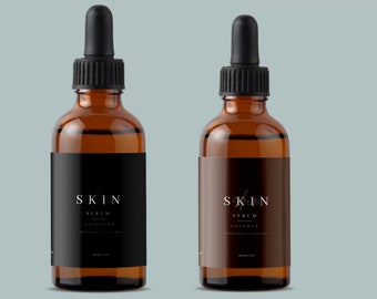 Skin Body Product Label,Essential Oil Label, Editable Serum Label,Product Label Template Bottle Design, Product Packaging,Label for Bottles