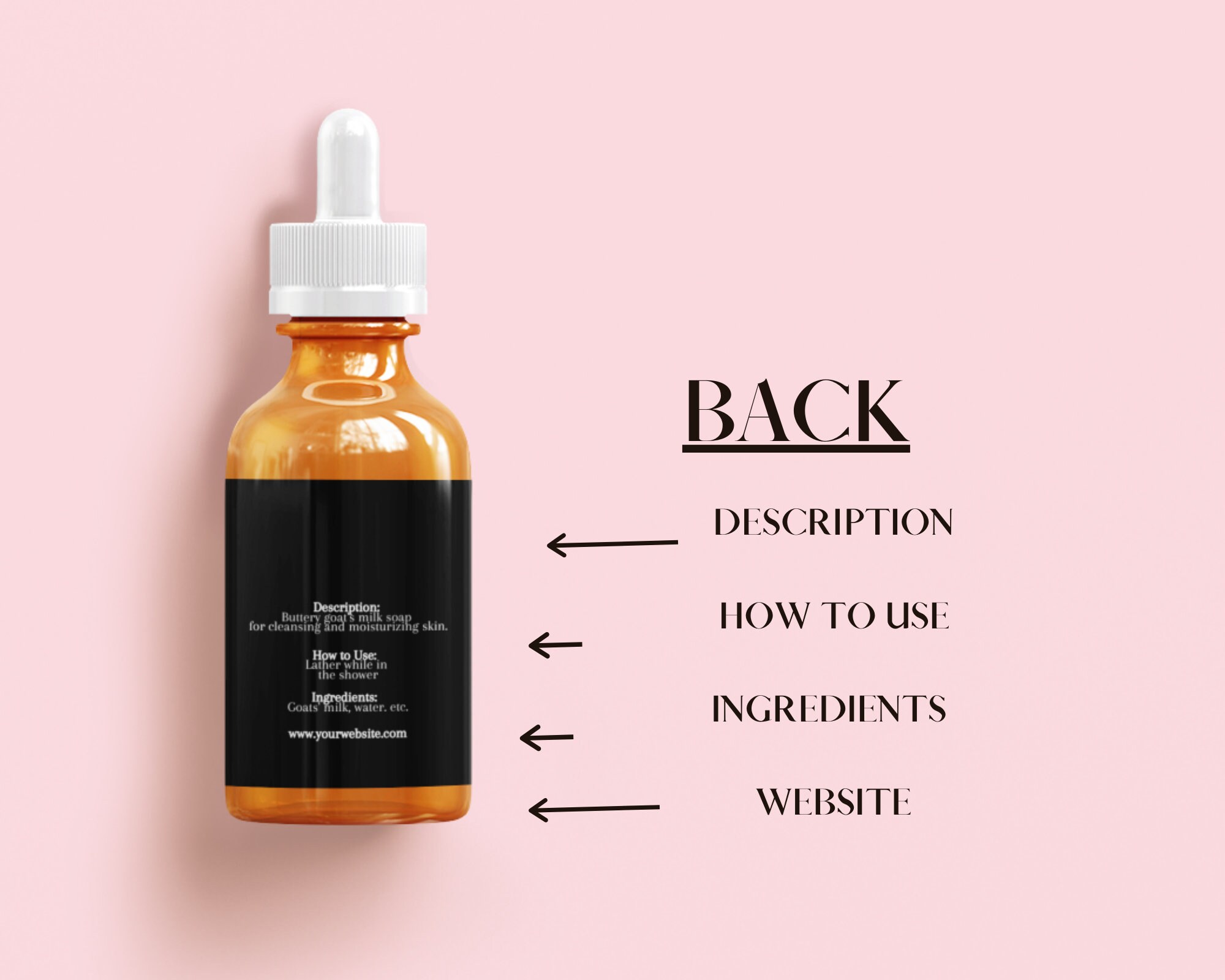 Skincare Product Labels Template, Skin Care Editable Dropper Label ...