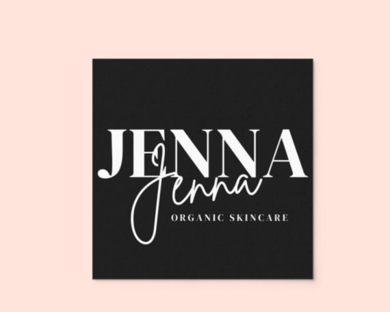 Premade Black Logo Design Template, Beauty Logo, Name Lash Logo, Editable Logo, Skincare Template Design, Product Packaging, Digital Logo