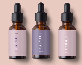 Modern Skin Care Product Label Template Pack, Editable Skincare Product Labels, Product Packaging, Hair Oil Label, Label for Bottles