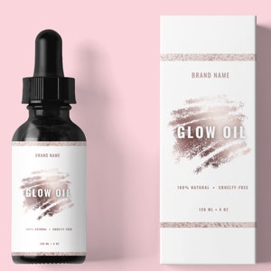 Skincare Product Label,Essential Oil Label, Editable Serum Label,Product Label Template Bottle Design, Product Packaging,Label for Bottles