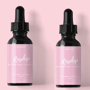 Skincare Label, Body Product Label,Essential Oil Label, Editable Serum Label,Product Label Template Bottle Design, Product Packaging