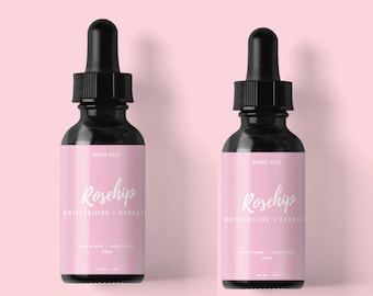 Skincare Label, Body Product Label,Essential Oil Label, Editable Serum Label,Product Label Template Bottle Design, Product Packaging