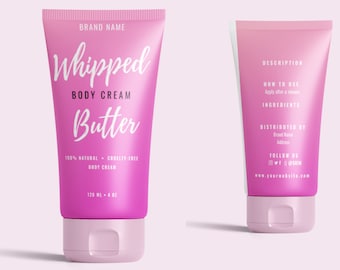 Skincare Label, Body Product Label, Body Lotion Label, Editable Body Cream Label,Product Label Template Bottle Design, Product Packaging