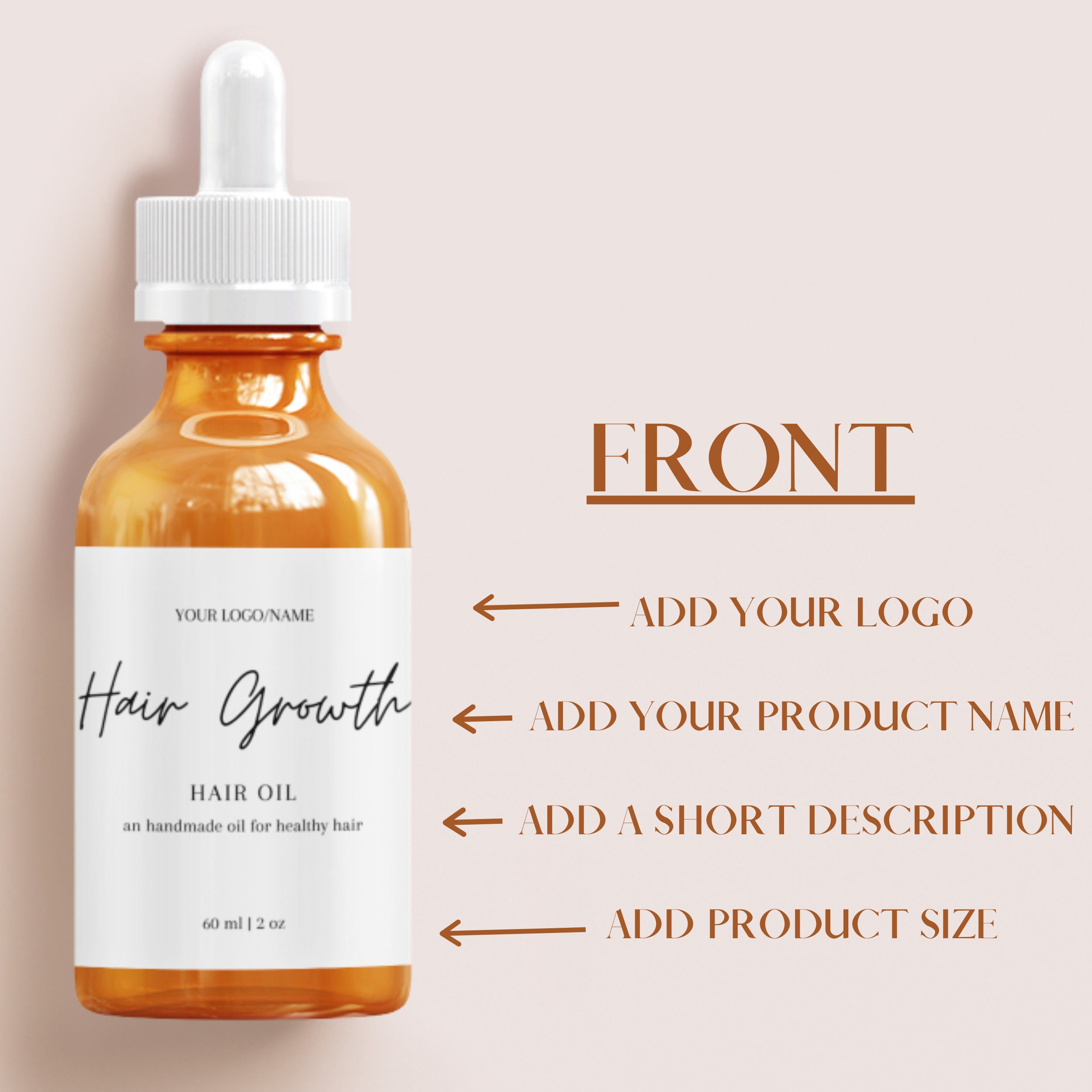 Hair Growth Oil Label, Product Labels,product Label Template Bottle