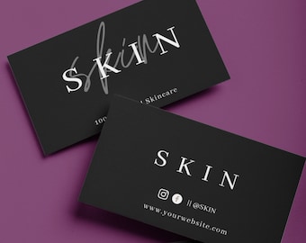 Business Card Template, Business Card, Editable Serum Card, Skincare Product Card Template Design, Product Packaging,Label for Bottles