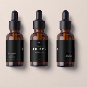 Skin Care Label Template, Skincare Product Label, Serum Label, Essential Oil Label, Editable Label, Product Packaging,Label for Bottles