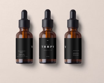 Skin Care Label Template, Skincare Product Label, Serum Label, Essential Oil Label, Editable Label, Product Packaging,Label for Bottles