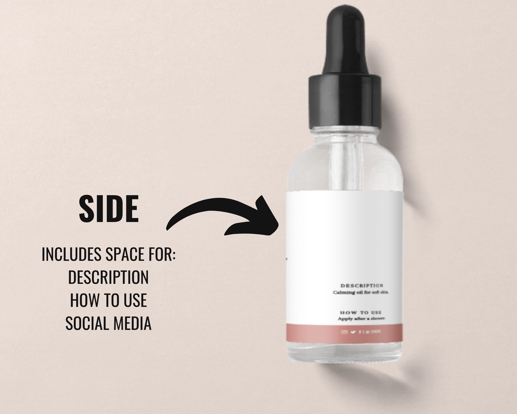 Editable Skin Care Product Label Skincare Label Hair Growth ...