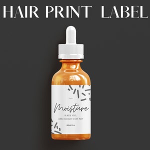 Hair Growth Oil Label, Skincare Product Labels,Product Label Template Bottle Design, Product Packaging, Essential Oil, Label for Bottles