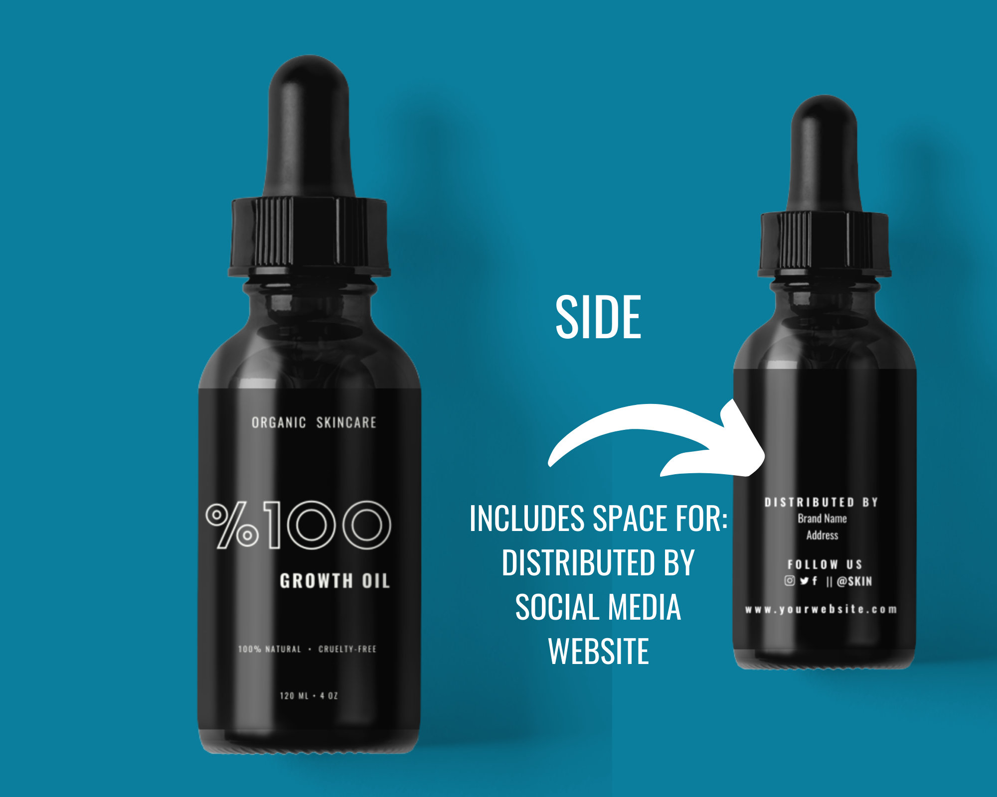 Hair Growth Oil Label Product LabelsProduct Label Template Etsy España