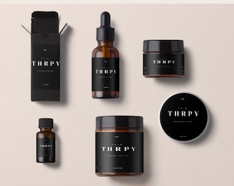 Skin Care Product Label Template, Editable Skincare Labels, Product Packaging, Hair Oil Label, Essential Oil, Label for Bottles