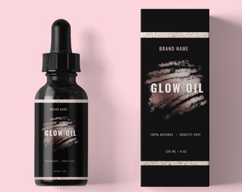 Skincare Product Label,Essential Oil Label, Editable Serum Label,Product Label Template Bottle Design, Product Packaging,Label for Bottles
