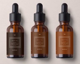 Skin Care Label Template, Skincare Product Label, Serum Label, Essential Oil Label, Editable Label, Product Packaging,Label for Bottles