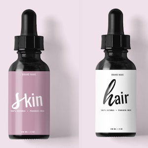 Skincare Product Label, Serum Label, Essential Oil Label, Label for Bottles, Product Label Template Bottle Design, Product Packaging