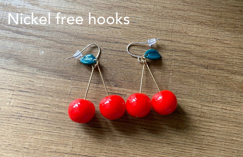 Handmade Cherry Earrings Etsy Canada