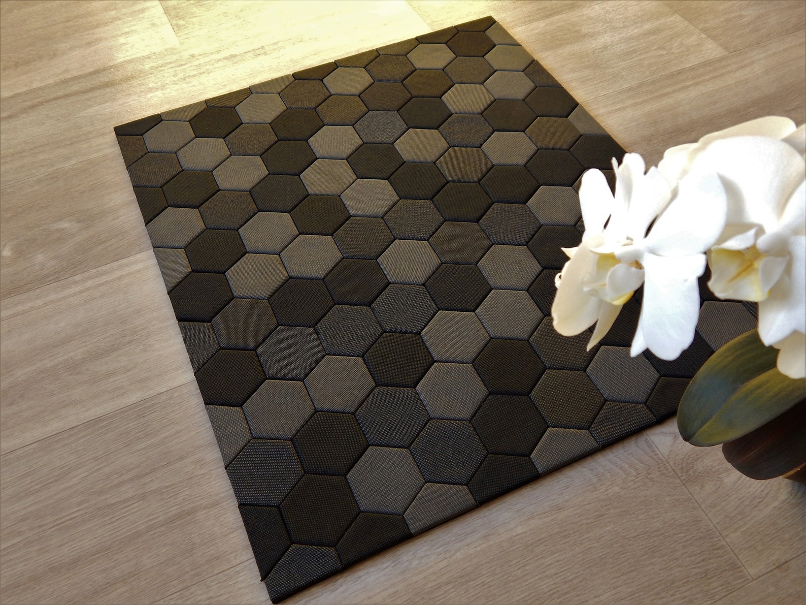 Floor mat. geometric style. mat design. hexagon. Etsy