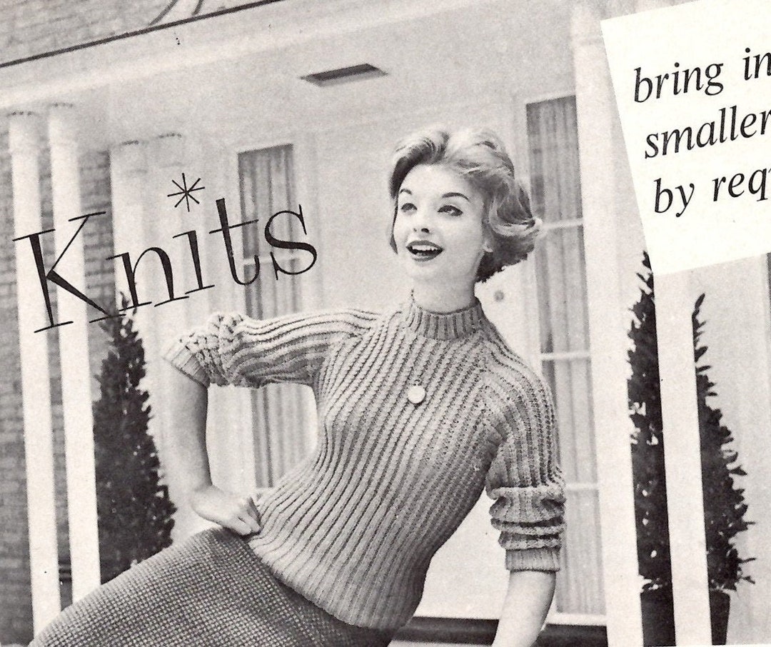 Vintage Chunky Raglan Knitting Pattern 1950s 1960s Retro - Etsy