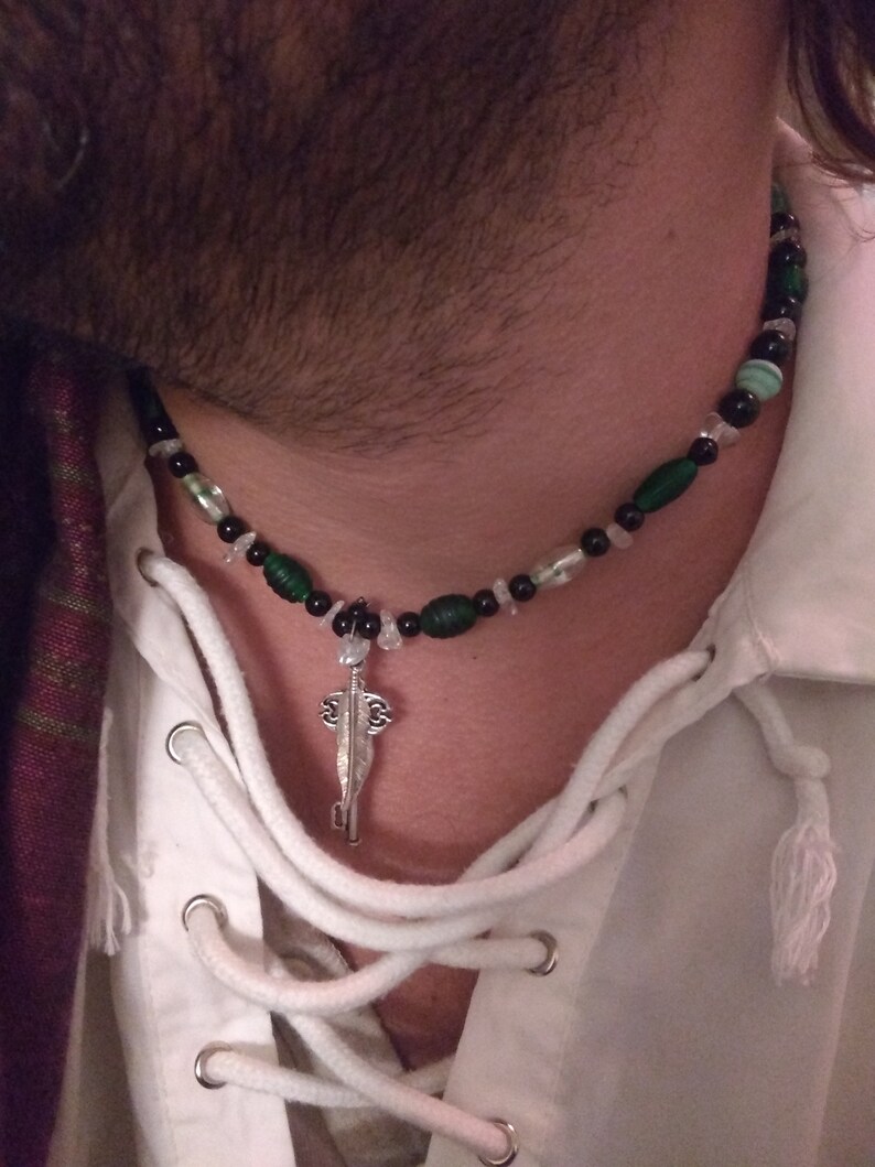 and metal necklace and earring set What the Familiar Knew crystal glass