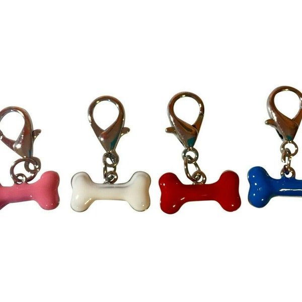 Dog Collar Charm, Dog Bone Charm, Enamel Dog Charms, Puppy Collar Charm, Harness Charm, Cat Collar Charm, Dangle Charm, Pendant Charm