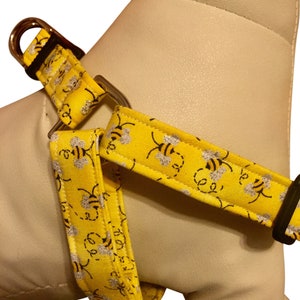 Glitter Summer Bees Step-In Dog Harness, Large Dog Harness, Small Dog Harness, Adjustable Harness, Teacup Puppy, Cat Harness