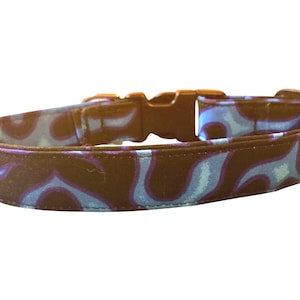Blue Flames Dog Puppy Cat Kitten Collar, Custom Made, Sturdy Collar, Big Dog Collars, Teacup XXS