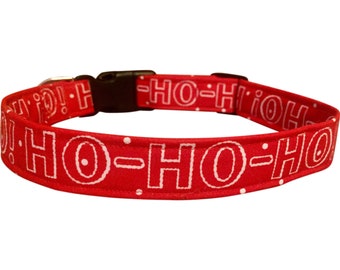 Ho Ho Ho Holiday Christmas Dog Puppy Collar, Clothes, Big Dog Collar, BOGO @ 50% Off ( See Description)