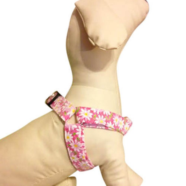 Pink Daisy Step-In Dog Harness, Large Dog Harness, Small Dog Harness, Adjustable Harness, Teacup Puppy, Cat Harness