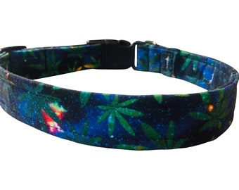 All Spaced Out Cannibus Collars, XXS Teacup Collar, Small Dog Collars, Custom Made Collars, Pet Gear, BOGO @ 50% Off ( See Description)