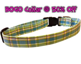 Preppy Dog Puppy Cat Kitten Collar, Teacup Collar, Dog Clothes, Leash, Accessories, Custom Made, BOGO @ 50% Off ( See Description)