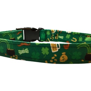 St. Pats Shamrocks Irish Dog Puppy Cat Kitten Collar, XXS, Small, Medium, Large Pet Puppy Clothes, Lead,