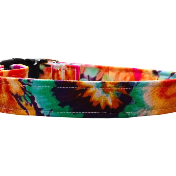 Tye Dye Dog Puppy Cat Collar, Big Dog Collars, Clothes, XXS Teacup, Gear, Leash, BOGO @ 50% Off ( See Description)