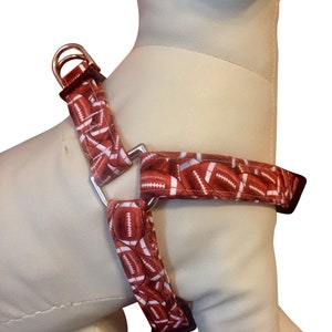Football, Sports, Easy Step In Harness, Dog Harness, XXS Teacup Harness, Big Dog Harness, Puppy Harness, Small Dog Harness