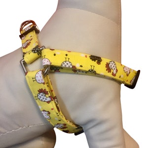 Country Chickens All Over, Step-In Dog Harness, Large Dog Harness, Small Dog Harness, Adjustable Harness, Teacup Puppy, Cat Harness
