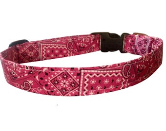 Pink Western Dog Puppy Cat Collar, Big Dog Collars, Clothes, XXS Teacup, Gear, Leash,