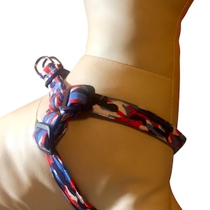 Patriotic Step In Dog Harness, Large Dog Harness, Small Dog Harness, Adjustable Harness, Teacup Puppy, Cat Harness