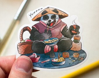 Panda Character, Vinyl sticker for Laptop, Bottles, Cars, For her, For Him Titled "Panda" | Original Vinyl Die-Cut Sticker