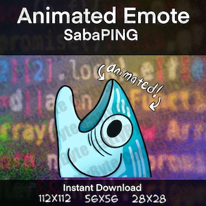 ANIMATED SabaPING Emote for Twitch, Discord, Youtube | Animated Nervous Meme Emote for Streamers
