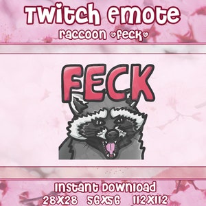 Funny Raccoon Trash Panda Animal Emote for Twitch, Discord, Youtube, Kick | Emote for Streamers